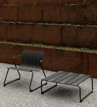 Preview: Mater Ocean Outdoor Beistelltisch Schwarz